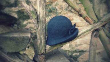 Sombrero fieltro azul